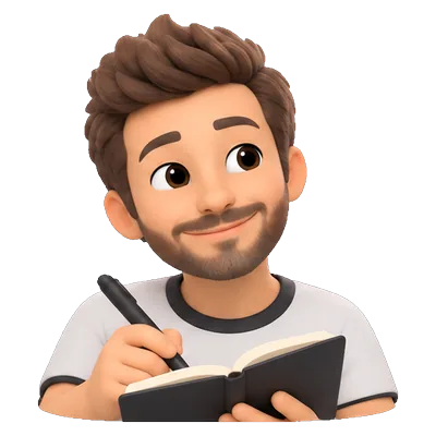 Avatar of Marijn writing in a notebook